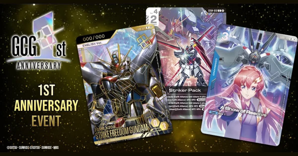 Gundam Card Game: Starter Deck Release and Anniversary Events Arrive This September